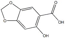 6-hydroxy-2H-1,3-benzodioxole-5-carboxylic acid 结构式