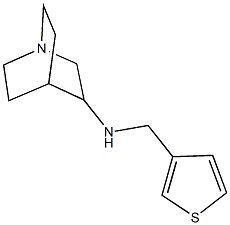 N-(thiophen-3-ylmethyl)-1-azabicyclo[2.2.2]octan-3-amine 结构式