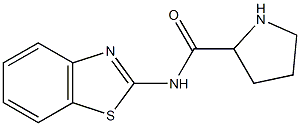 N-1,3-benzothiazol-2-ylpyrrolidine-2-carboxamide 结构式