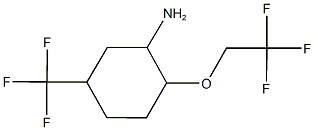 2-(2,2,2-TRIFLUOROETHOXY)-5-(TRIFLUOROMETHYL)CYCLOHEXANAMINE 结构式