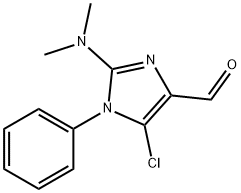 5-CHLORO-2-(DIMETHYLAMINO)-1-PHENYL-1H-IMIDAZOLE-4-CARBALDEHYDE 结构式