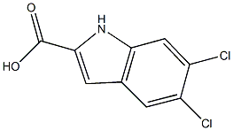 5,6-DICHLORO-1H-INDOLE-2-CARBOXYLIC ACID 结构式