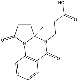 3-(3A-METHYL-1,5-DIOXO-1,2,3,3A-TETRAHYDROPYRROLO[1,2-A]QUINAZOLIN-4(5H)-YL)PROPANOIC ACID 结构式