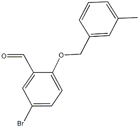 5-BROMO-2-[(3-METHYLBENZYL)OXY]BENZALDEHYDE 结构式