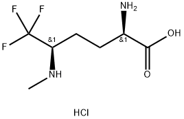 (2R,5R)-2-氨基-6,6,6-三氟-5-(甲基氨基)己酸盐酸盐 结构式