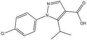 1-(4-CHLOROPHENYL)-5-ISOPROPYL-1H-PYRAZOLE-4-CARBOXYLIC ACID 结构式