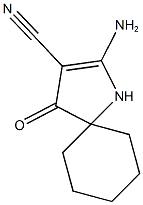 2-AMINO-4-OXO-1-AZASPIRO[4.5]DEC-2-ENE-3-CARBONITRILE 结构式