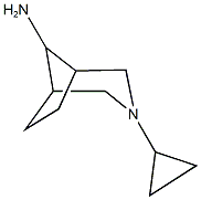 3-cyclopropyl-3-azabicyclo[3.2.1]octan-8-amine 结构式