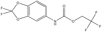 2,2,2-trifluoroethyl 2,2-difluoro-1,3-benzodioxol-5-ylcarbamate 结构式