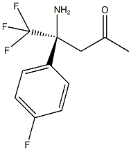 (4S)-4-amino-5,5,5-trifluoro-4-(4-fluorophenyl)pentan-2-one 结构式