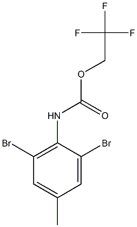 2,2,2-trifluoroethyl 2,6-dibromo-4-methylphenylcarbamate 结构式