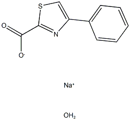 sodium 4-phenyl-1,3-thiazole-2-carboxylate hydrate 结构式