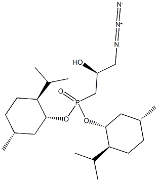 bis[(1R,2S,5R)-2-isopropyl-5-methylcyclohexyl] [(2S)-3-azido-2-hydroxypropyl]phosphonate 结构式