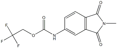 2,2,2-trifluoroethyl 2-methyl-1,3-dioxo-2,3-dihydro-1H-isoindol-5-ylcarbamate 结构式