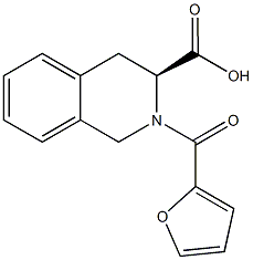 (3S)-2-(2-furoyl)-1,2,3,4-tetrahydroisoquinoline-3-carboxylic acid 结构式