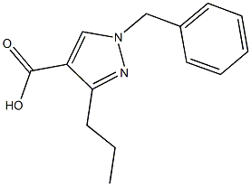 1-benzyl-3-propyl-1H-pyrazole-4-carboxylic acid 结构式