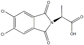 (2S)-2-(5,6-dichloro-1,3-dioxo-1,3-dihydro-2H-isoindol-2-yl)propanoic acid 结构式