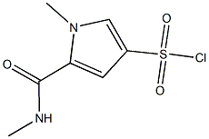 1-methyl-5-[(methylamino)carbonyl]-1H-pyrrole-3-sulfonyl chloride 结构式