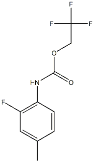 2,2,2-trifluoroethyl 2-fluoro-4-methylphenylcarbamate 结构式