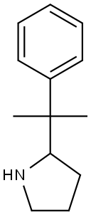 2-(2-phenylpropan-2-yl)pyrrolidine 结构式