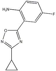 2-(3-cyclopropyl-1,2,4-oxadiazol-5-yl)-4-fluoroaniline 结构式