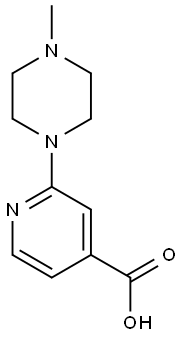 2-(4-methylpiperazin-1-yl)pyridine-4-carboxylic acid 结构式