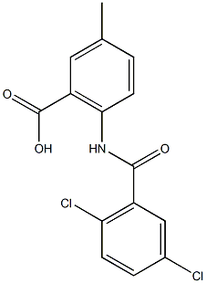 2-[(2,5-dichlorobenzene)amido]-5-methylbenzoic acid 结构式