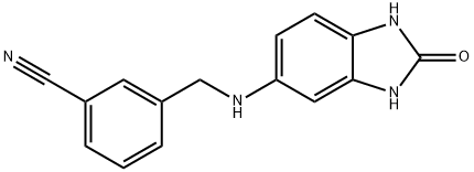 3-{[(2-oxo-2,3-dihydro-1H-1,3-benzodiazol-5-yl)amino]methyl}benzonitrile 结构式