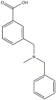 3-{[benzyl(methyl)amino]methyl}benzoic acid 结构式