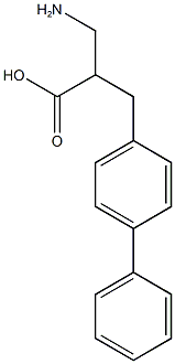 3-amino-2-[(4-phenylphenyl)methyl]propanoic acid 结构式