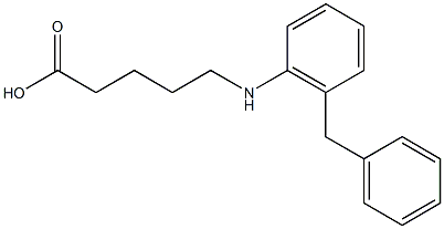 5-[(2-benzylphenyl)amino]pentanoic acid 结构式