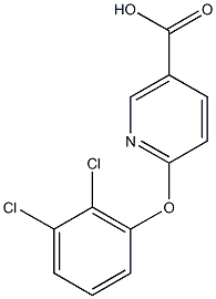 6-(2,3-dichlorophenoxy)pyridine-3-carboxylic acid 结构式