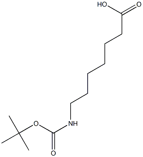 7-[(tert-butoxycarbonyl)amino]heptanoic acid 结构式