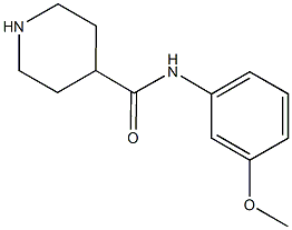 N-(3-methoxyphenyl)piperidine-4-carboxamide 结构式