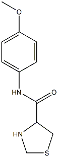 N-(4-methoxyphenyl)-1,3-thiazolidine-4-carboxamide 结构式