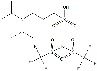 N,N-Diisopropyl-3-sulfopropan-1-aminium bis(trifluoromethylsulfonyl)amide 结构式