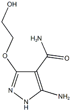 5-AMINO-3-(2-HYDROXYETHOXY)-1H-PYRAZOLE-4-CARBOXAMIDE 结构式