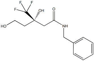 (3S)-N-BENZYL-3,5-DIHYDROXY-3-(TRIFLUOROMETHYL)PENTANAMIDE 结构式