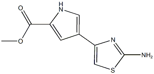 METHYL 4-(2-AMINO-1,3-THIAZOL-4-YL)-1H-PYRROLE-2-CARBOXYLATE 结构式