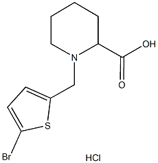 1-[(5-BROMOTHIEN-2-YL)METHYL]PIPERIDINE-2-CARBOXYLIC ACID HYDROCHLORIDE 结构式