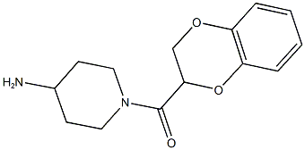 1-(2,3-DIHYDRO-1,4-BENZODIOXIN-2-YLCARBONYL)PIPERIDIN-4-AMINE 结构式