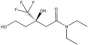 (3R)-N,N-DIETHYL-3,5-DIHYDROXY-3-(TRIFLUOROMETHYL)PENTANAMIDE 结构式