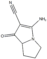 3-AMINO-1-OXO-5,6,7,7A-TETRAHYDRO-1H-PYRROLIZINE-2-CARBONITRILE 结构式