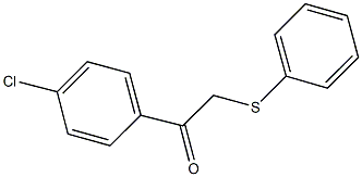 1-(4-CHLOROPHENYL)-2-(PHENYLTHIO)ETHANONE 结构式