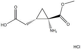 (1S,2S)-2-AMINO-2-(METHOXYCARBONYL)CYCLOPROPYL]ACETIC ACID HYDROCHLORIDE 结构式