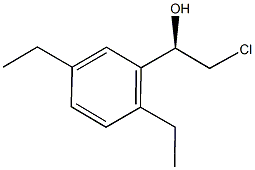 (1R)-2-CHLORO-1-(2,5-DIETHYLPHENYL)ETHANOL 结构式