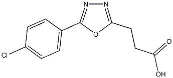 3-(5-(4-chlorophenyl)-1,3,4-oxadiazol-2-yl)propanoic acid 结构式