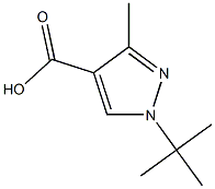 1-TERT-BUTYL-3-METHYL-1H-PYRAZOLE-4-CARBOXYLIC ACID 结构式