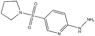 2-hydrazino-5-(pyrrolidin-1-ylsulfonyl)pyridine 结构式