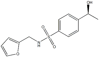 N-(2-furylmethyl)-4-[(1S)-1-hydroxyethyl]benzenesulfonamide 结构式